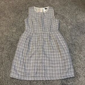 MONTEAU Size L Palest Pink Black Tweed Shift Dress